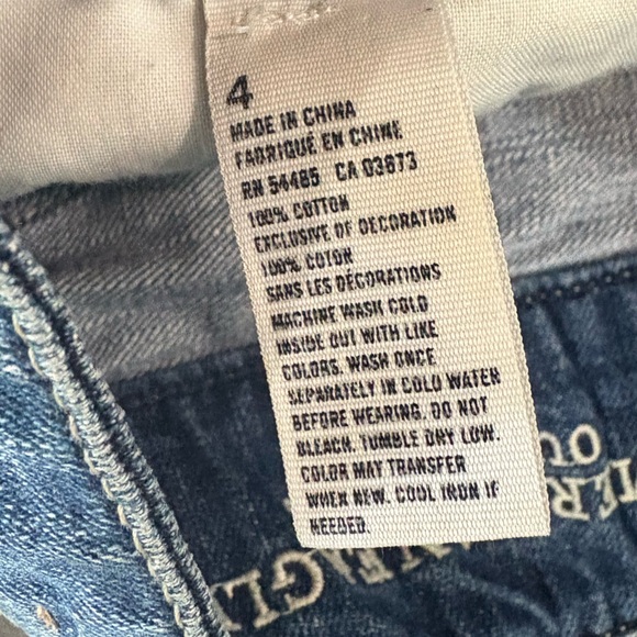 American Eagle Outfitters‎ Blue Jean Shorts Distressed Frayed Hem - Picture 4 of 4